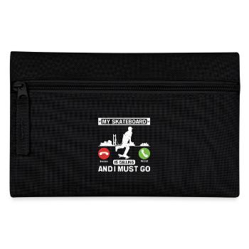 Mein Skateboard ruft und ich muss los - Federtasche - Schwarz - Vorne
