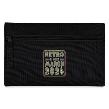 Birthday March 2024 Retro Gift - Pencil Case - black - Front