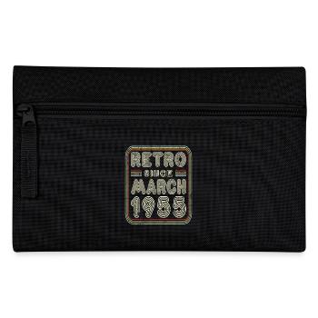 Birthday March 1955 Retro Gift - Pencil Case - black - Front