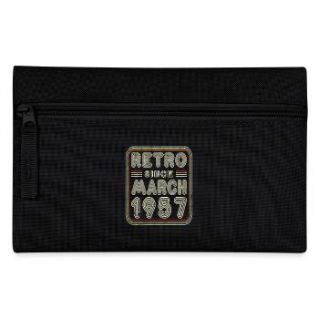 Geburtstag März 1957 Retro Geschenk - Federtasche - Schwarz - Vorne