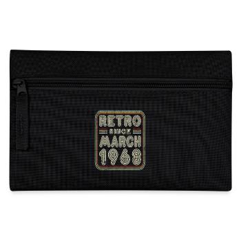 Birthday March 1963 Retro Gift - Pencil Case - black - Front