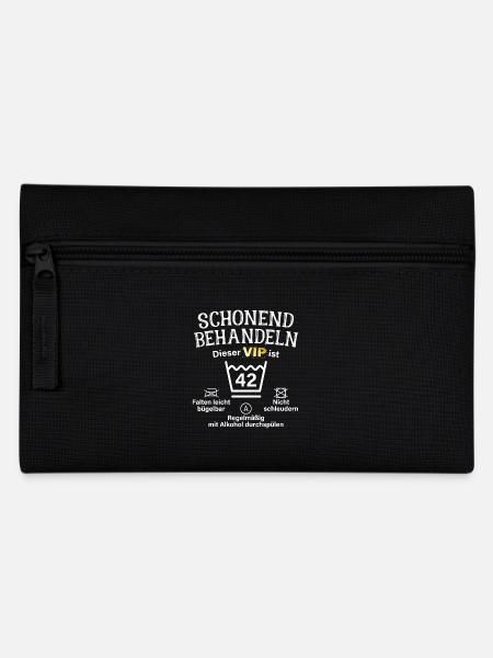 42. Geburtstag Schonend Behandeln 42 VIP ist 42 - Federtasche - Schwarz