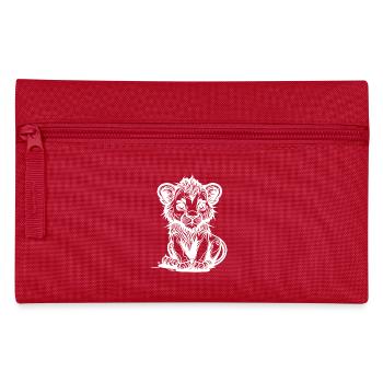 Mignon bébé lion vintage - Trousse - rouge - Devant