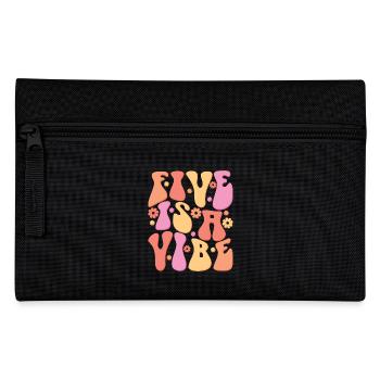 Five Is A Vibe, 5 Jahre alt, Kinder zum 5. Geburtstag - Federtasche - Schwarz - Vorne
