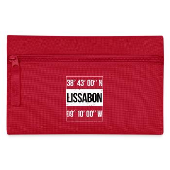 Coordinates: Lisbon, Portugal - Pencil Case - red - Front