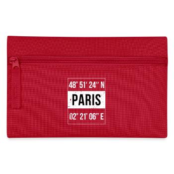 Paris Coordinates - Pencil Case - red - Front