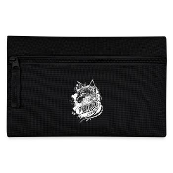Chat de l’espace mignon dans le style de tatouage - Trousse - noir - Devant