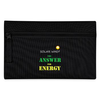 Solar WHO? Solarenergie Photovoltaik Erneuerbar - Federtasche - Schwarz - Vorne