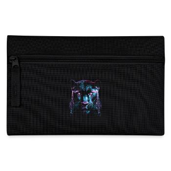 Cyber Panthère Noire Face - Black Panther - Néon - Trousse - noir - Devant