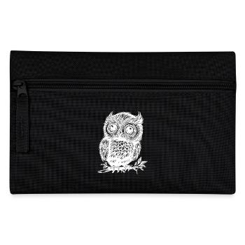 Mignon chouette vintage mignonne - Trousse - noir - Devant