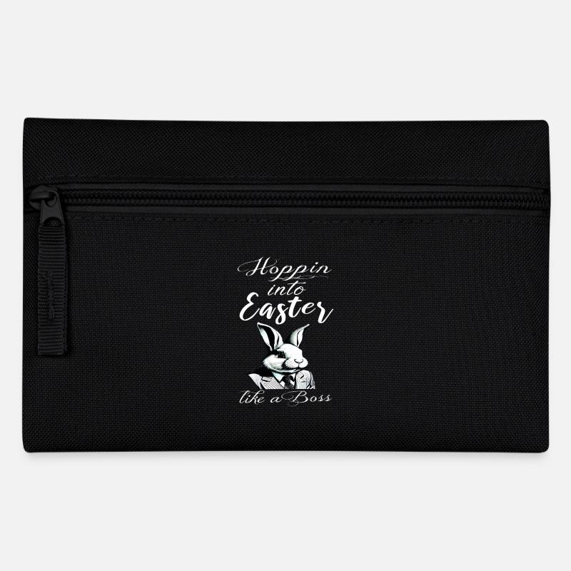 stilvoller Osterhase mit Anzug und Krawatte - Federtasche - Schwarz