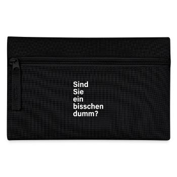 Sind Sie Ein Bisschen Dumm Misanthrop Smalltalk - Federtasche - Schwarz - Vorne