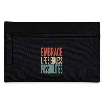 Embrace life's endless possibilities - Federtasche - Schwarz - Vorne