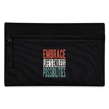 Embrace life's endless possibilities - Federtasche - Schwarz - Vorne