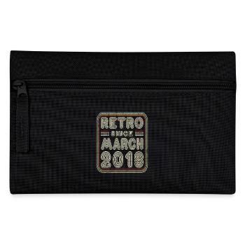 Geburtstag März 2018 Retro Geschenk - Federtasche - Schwarz - Vorne