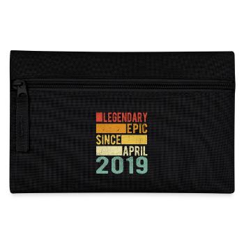 Birthday April 2019 Legendary epic - Pencil Case - black - Front