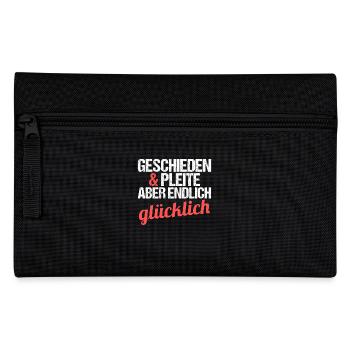 Geschieden und Pleite aber endlich glücklich - Federtasche - Schwarz - Vorne