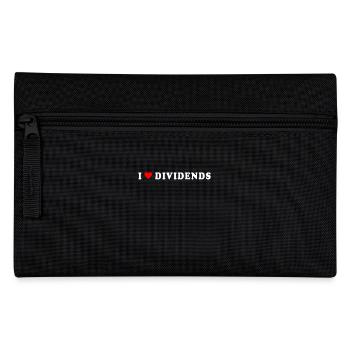 Dividenden I Love Dividends Ich Liebe Aktien Börse - Federtasche - Schwarz - Vorne