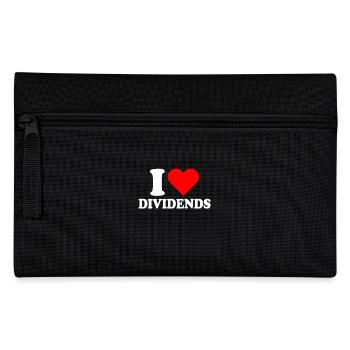 Dividenden I Love Dividends Ich Liebe Aktien Börse - Federtasche - Schwarz - Vorne