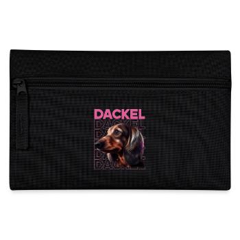 Rauhaardackel Dachshund Hund Hunde Welpe Dackel - Federtasche - Schwarz - Vorne
