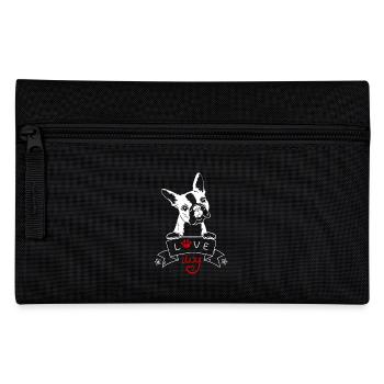 Love Dog Bouledogue - blanc - Trousse - noir - Devant