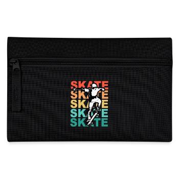 Skateboarding Cool Skater Boy Bunt - Federtasche - Schwarz - Vorne