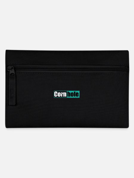 Cornhole Spiel Freizeit Hobby - Federtasche - Schwarz