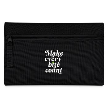 Veganer Make Every Bite Count Go Vegan Veganerin - Federtasche - Schwarz - Vorne