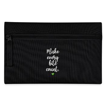 Veganer Make Every Bite Count Go Vegan Veganerin - Federtasche - Schwarz - Vorne