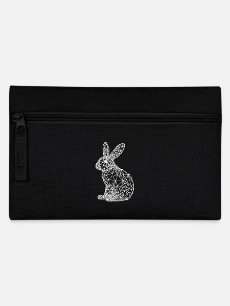 Süsser Geometrischer Hase Kleines Linien Kaninchen - Federtasche - Schwarz