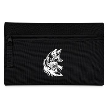 Little Cute Fox Portrait Tattoo Ink - Pencil Case - black - Front