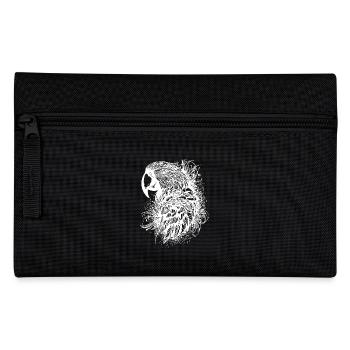 Parrot Vintage Bird Portrait Drawing - Pencil Case - black - Front