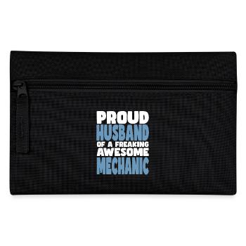 Proud wife of a damn good mechanic - Pencil Case - black - Front
