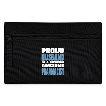 Proud wife of a damn good pharmacist - Pencil Case - black - Front