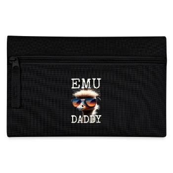 Emu Daddy Bird Ostrich Ratite Dad Father's Day Emu - Pencil Case - black - Front