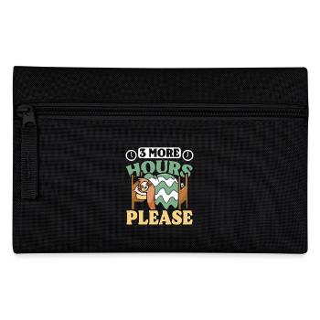 Sleeping 3 more hours please Sloth - Pencil Case - black - Front