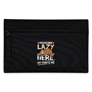 Someone is lazy here Sloth - Pencil Case - black - Front