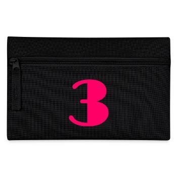 3. 3 JAHRE. 3. JUBILÄUM. GEBURTSTAG 3 JAHRE - Federtasche - Schwarz - Vorne
