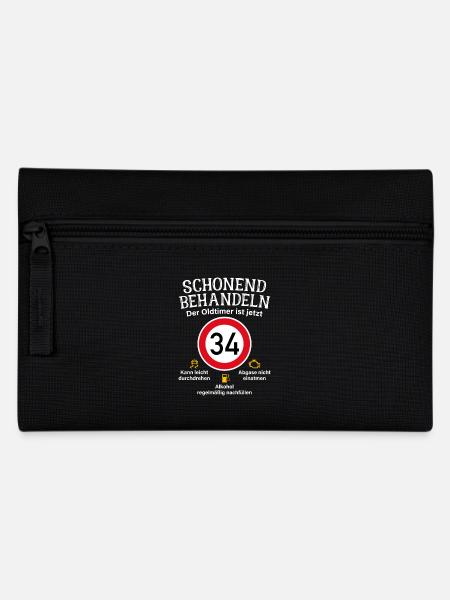 34. Geburtstag Schonend Behandeln Oldtimer Ist 34 - Federtasche - Schwarz