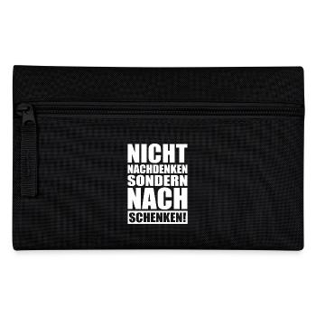 Nicht Nachdenken Sondern Nachschenken Bier Alk JGA - Federtasche - Schwarz - Vorne