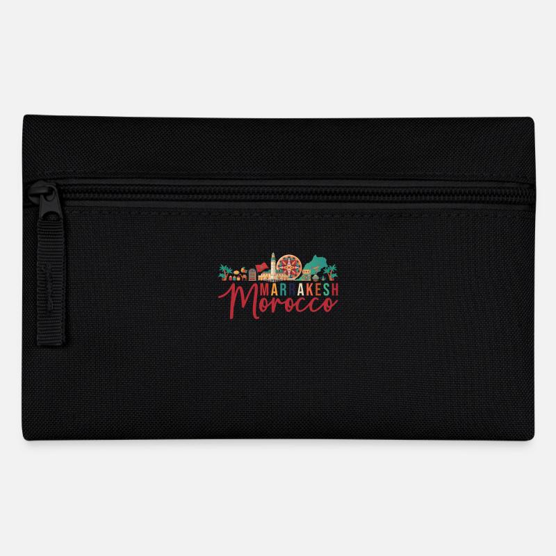 Marakesch Marokko Souvenir - Federtasche - Schwarz