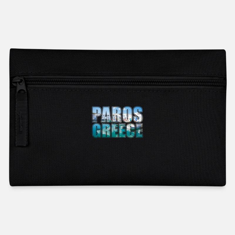 Paros Griechenland Souvenir - Federtasche - Schwarz