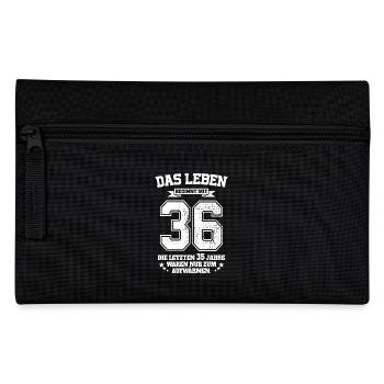 36. Geburtstag Geschenk Das Leben Beginnt Mit 36 - Federtasche - Schwarz - Vorne