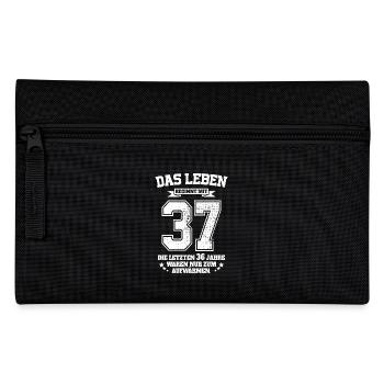 37. Geburtstag Geschenk Das Leben Beginnt Mit 37 - Federtasche - Schwarz - Vorne