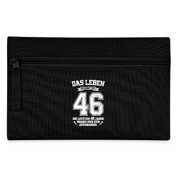 46. Geburtstag Geschenk Das Leben Beginnt Mit 46 - Federtasche - Schwarz - Vorne