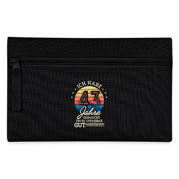 43. Geburtstag Geschenk Habe 43 Jahre Gebraucht - Federtasche - Schwarz - Vorne