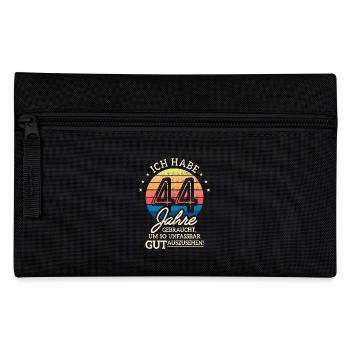 44. Geburtstag Geschenk Habe 44 Jahre Gebraucht - Federtasche - Schwarz - Vorne
