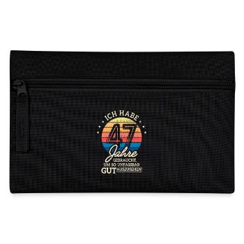 47. Geburtstag Geschenk Habe 47 Jahre Gebraucht - Federtasche - Schwarz - Vorne