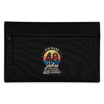 48. Geburtstag Geschenk Habe 48 Jahre Gebraucht - Federtasche - Schwarz - Vorne