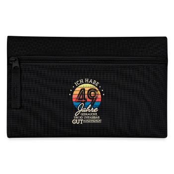 49. Geburtstag Geschenk Habe 49 Jahre Gebraucht - Federtasche - Schwarz - Vorne